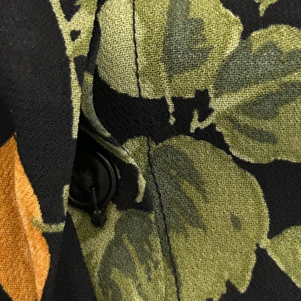 Reformation Violet Long Sleeve Button Front Blouse In Clementine Oranges Small - Picture 8 of 11